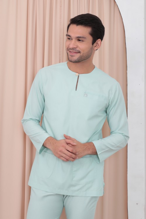 Baju Melayu Kaif - Mint Green